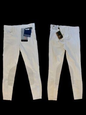 Ariat Olympia Breeches Pro Series Equestrian Riding Pants Knee Patch White